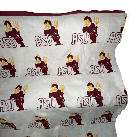 Rare Vintage Arizona State University Sun Devils Acrylic Throw Blanket 87 X 72 - Picture 3 of 11